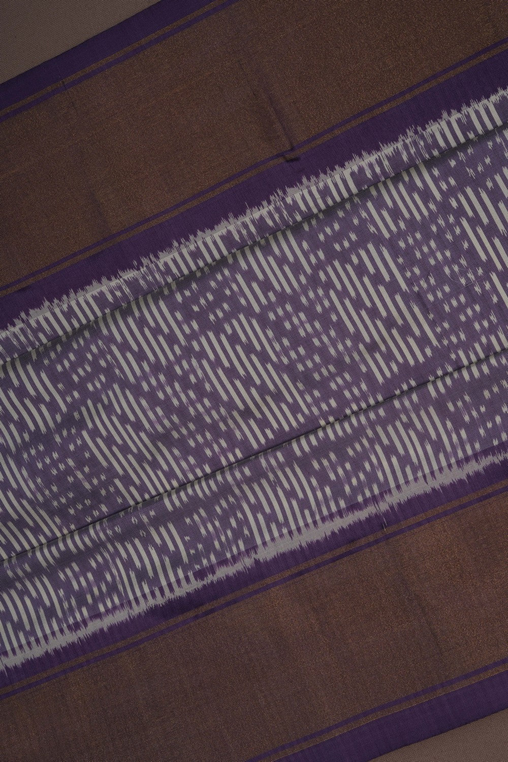 Image of Pochampally Ikat Silk Purple Saree